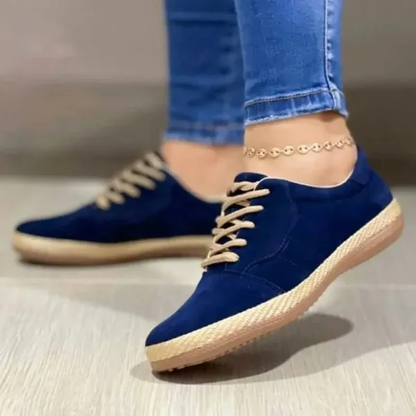 2024 New Women Casual Sneakers Women Large Size Round Toe Thick Sole Sports Shoes Ladies Sneakers Fashion Flats Zapatos De Mujer