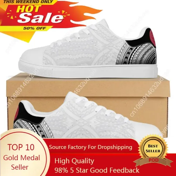 Fashionable Polynesian Samoa Tribal Flat Sneaker Pink Samoa Printed Custom Stylish Walking Sport Shoes Light Women Running Shoes