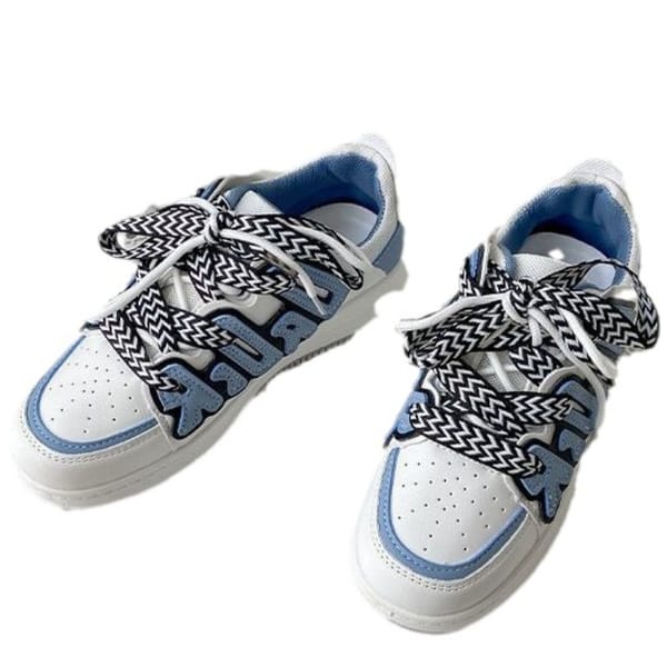Spring New Women's Sneakers Haze Blue Love Breathable Students Casual Sports Shoes Women Platform Footwear Couple Borads Shoes