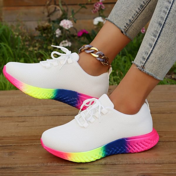 2023 Women Sneakers Slip on Mesh Light Breathable Shoes Woman Walking Platform Comfortable Casual Fashion Female Up Non Slip New