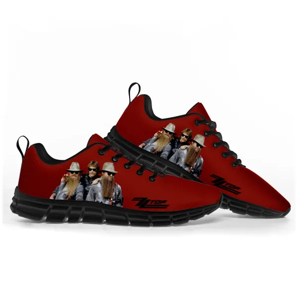 Top Hard Rock Band ZZ Fashion Popular Sports Shoes Mens Womens Teenager Kids Children Sneakers Custom High Quality Couple Shoes