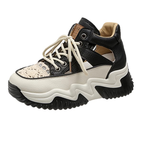 2023 Women's Sports Shoes Breathable and Comfortable Casual Flat Shoes Fashion Outdoor Lightweight Thick Sole Vulcanized Shoes