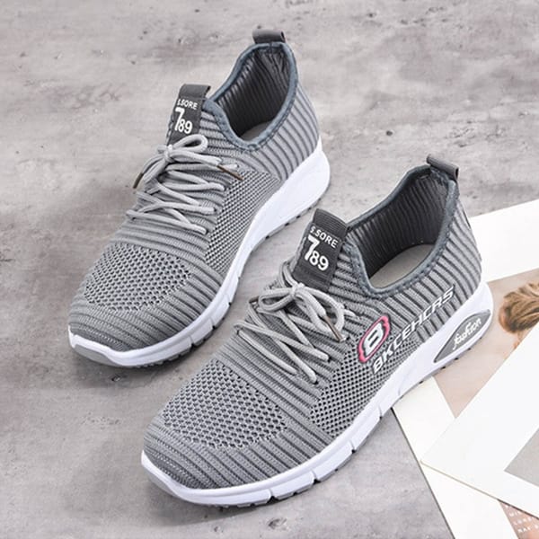 2024 Hot Sale Women's Shoes Lace-up Women's Vulcanize Shoes Fashion Solid Ladies Casual Shoes New Round Head Mesh Sneakers