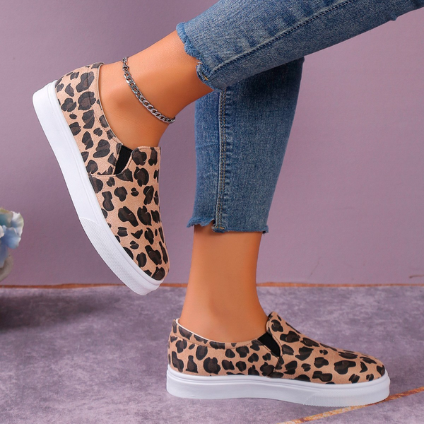 2023 Shoes for Women Leopard Print Women's Vulcanize Shoes Summer Round Head Women's Casual Shoes New Outdoor Classic Sneakers