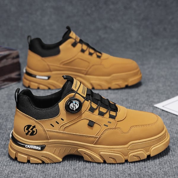 High-quality Mens Casual Sneakers Spring Autumn Men's Boots Trend Rotating Button Casual Shoes for Men's Work Shoes Short Boots