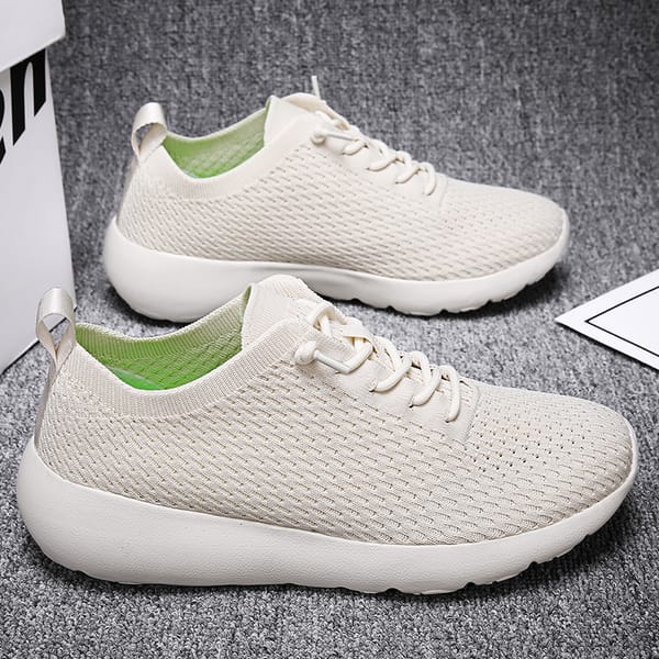 Men's Sports Shoes Elastic Laces Sneakers Flexible Walking Outdoor Footwear Comfortable Gym  Recommended Breathable Non-slip