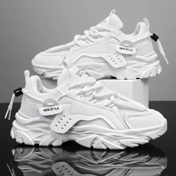 Men's Casual Shoes Autumn New Mesh Breathable Sports Shoes Outdoor Thick Soled Anti Slip Running Shoes Versatile Mesh Shoes