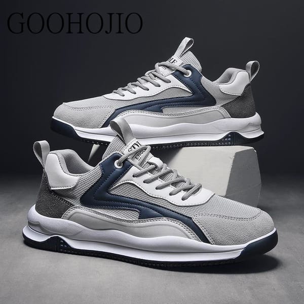 New Men Casual Shoes Male Ourdoor Jogging Trekking Sneakers Lace Up Breathable Shoes Men Comfortable Light Soft Hard-Wearing