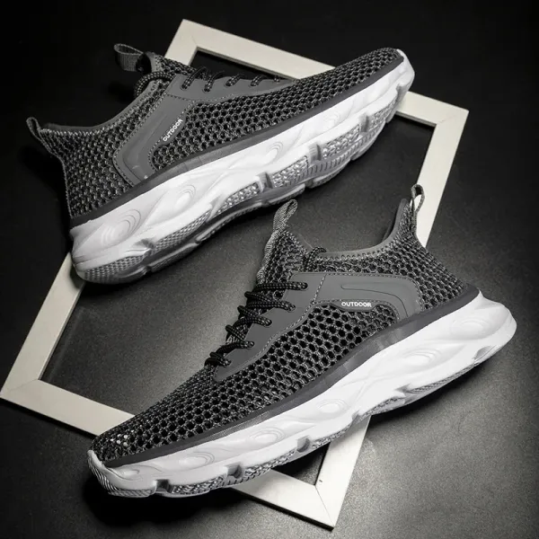 Skateboard plus Size 2024 Spring and Summer New Sports Shoes Breathable Net Cloth Casual Shoes Hollow Tenis